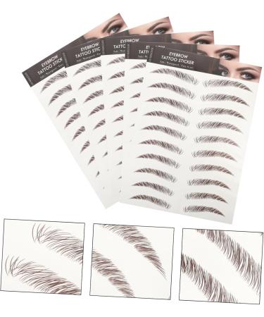 Balacoo Fake Stickers 5 Sheets Eyebrow 3d Sticker 4d Artificial Template Temporary Sticker - Buy Online on GoSupps.com