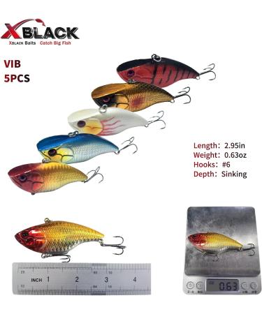 XBLACK Hard Fishing Lures Set Minnow Popper Jointed VIB Shrimp Frogs CrankBaits for Beginner Starter  XBLACK Baits  Catch Big Fish! 48 pcs-C - Buy Online on GoSupps.com
