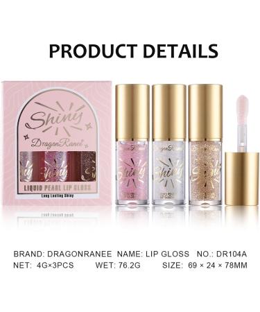 Plump Lip Glow Lot de 3 huiles l vres avec grande t te de pinceau hydratant non collant et hydratant Finition brillante pour les l vres nourrissantes - Buy Online on GoSupps.com