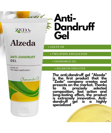 ALZEDA Anti-dandruff gel - 100 ml - With selenium isulphide and chamomile oil - For irritated scalp and seborrheic dermatitis - Ointment against dry and oily dandruff - Extract - Buy Online on GoSupps.com