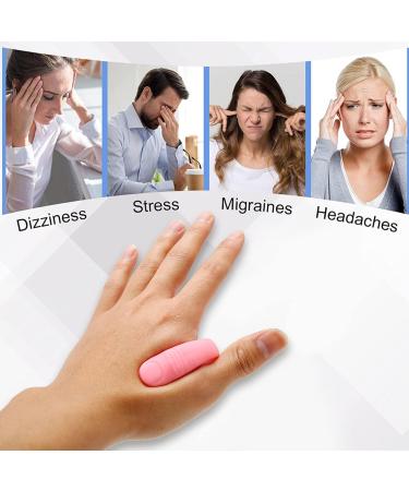 Portable Migraine Relief Clips - 2 Pcs Pink Stress Relief Acupressure Point Massagers for Family - Durable & Compact - Buy Online on GoSupps.com
