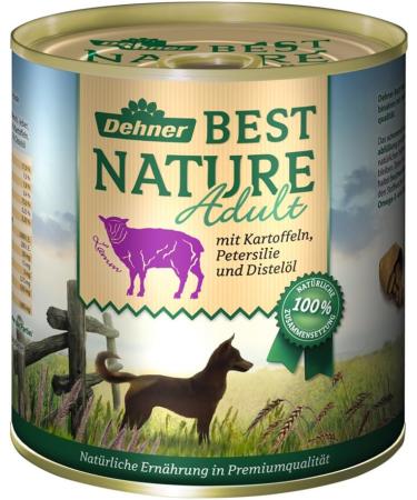 Dehner Best Nature Grain-Free Wet Dog Food for Adults | Lamb Potatoes & Parsley | 6 x 800g Cans (4.8kg) - Buy Online on GoSupps.com