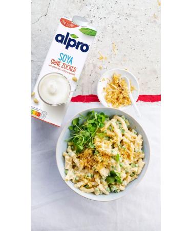 Alpro Soya Drink Vanilla & Sugar-Free Plant-Based Vegan Drinks - 8x1L Pack | International Shipping - Buy Online on GoSupps.com