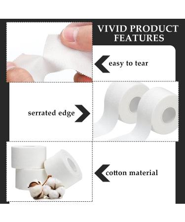 12 Rolls 1.5 in White Athletic Sports Tape Pre Wrap - Strong, Easy Tear Tape for Injury Wrap in Football, Baseball, Hockey, Soccer, Gymnastics - No Sticky Residue - 32.8 Feet Roll - Buy Online on GoSupps.com