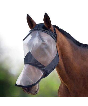 Harrison Howard Caremaster fly mask for horses full face without ears black/silver retro small pony pony (s) black/silver - Buy Online on GoSupps.com