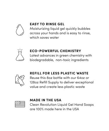 Clean Revolution Liquid Gel Hand Soap Silky Rich Liquid Quick Lather Fast Rinsing Contains Real Essential Oils (Natural Lavender) 8 Fl Oz (Pack of 6) - Buy Online on GoSupps.com