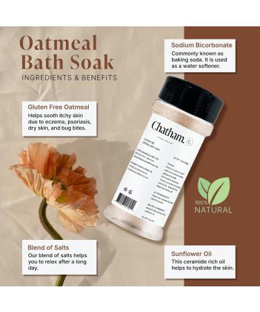 Chatham Oatmeal Bath Soak 12oz | Gluten-Free Colloidal Oatmeal for Dry Itchy Skin Relief | Gentle & Safe for All Ages - International Shipping Available - Buy Online on GoSupps.com