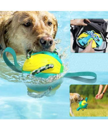 Dog balls Auto-rebound Dog Frisbee Interactive Dog Toys for Boredom Dog Birthday Present Dog Training for puppies medium & large dogs Teeth Cleaning Frisbee Dog Toy Dog Gifts (Yellow green) - Buy Online on GoSupps.com