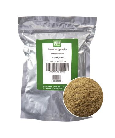 Senna Leaf Powder, by Herb Co, Natural Digestive Support for Occasional Constipation - Premium Senna Alexandrina for Teas, Tinctures & Capsules, 1 lb Senna Leaf Powder 1 lb
