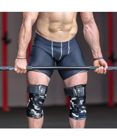 Mava Sports Camo Grey Knee Wraps - Compression & Elastic Support for Cross Training WODs - Buy Online on GoSupps.com
