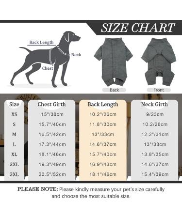 Kuoser XS Gray Dog Medical Body - Post-Op Recovery Pajamas | Anti-Licking Wound Protection & Cone Alternative - Buy Online on GoSupps.com