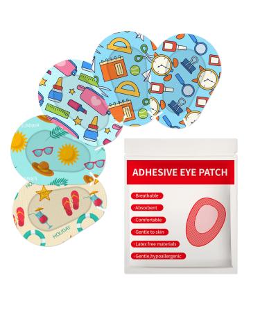 AndicAge 90pcs Kids Adhesive Eye Patches Cute Design Breathable Light Blocking Adhesive Bandages for Toddler 5 Styles - Buy Online on GoSupps.com