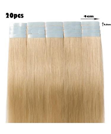 Buy Silk-Co Tape Extensions | 30cm Remy Real Hair | 20 Tresses x 4cm | #613 Bleached Blonde | International Shipping - Buy Online on GoSupps.com