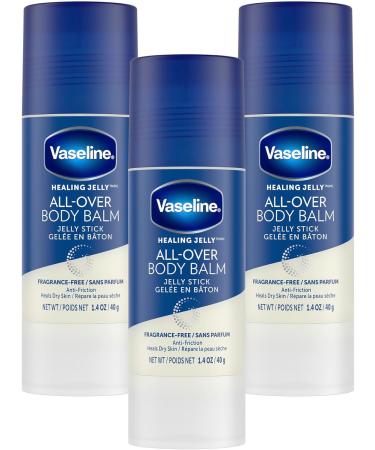 Vaseline Healing Jelly All Over Body Balm Jelly Stick dry skin relief gel moisturizer Original Petroleum Jelly for hard to reach spots 40 g (Pack of 3) & Lip Therapy Original 2x4.8g Skin Moisturizer+ 2 Pack - Buy Online on GoSupps.com