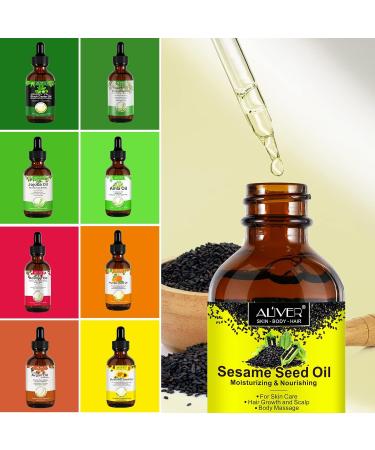 Cold-Pressed Sesame Seed Oil for Hair & Skin Care | 60ml | Natural Bio Oil - Buy Online on GoSupps.com