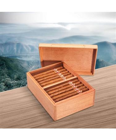 Humidor 50 Cigars Brown with Hygrometer and Humidifier -Convenient Out Box - Buy Online on GoSupps.com