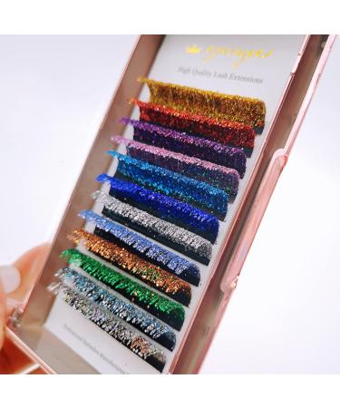 Buy Shiny Colorful C Curl Easy Fan Volume Lash Extensions - Self Blooming & Rapid Volume Eyelashes for Stunning Looks - Buy Online on GoSupps.com