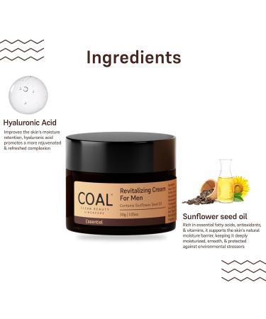 Revitalizing Cream for Men - Moisturizes & Fights Premature Aging with Sunflower Seed Oil Niacinamide Olive Oil Cocoa Butter & Shea Butter (30g - Buy Online on GoSupps.com