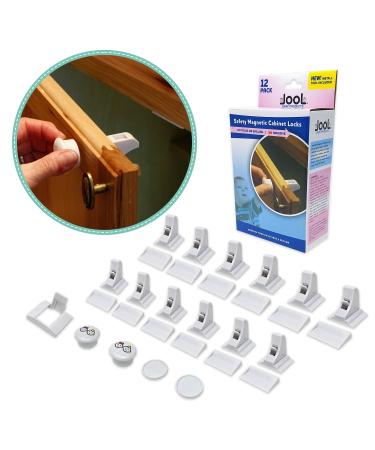 Magnetic Cabinet Locks (12 Locks + 2 Keys) with Adhesive  Easy Installation Tool - Child Proof Drawers - No Tools Or Screws Needed - Jool Baby - Buy Online on GoSupps.com