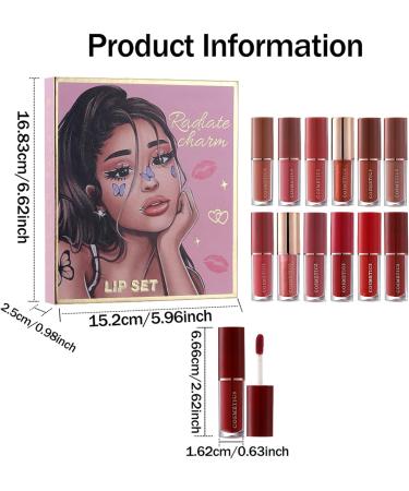 Coffret De Rouge L vres Liquide Mat 12 Pi ces Kit De Maquillage Labial S chage Rapide - Kit de Rouge L vres Mat pour Maquillage - pour Voyage Sc ne Rendez-vous R union Vacances - Buy Online on GoSupps.com