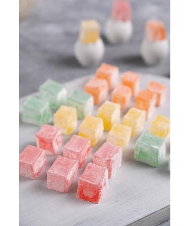 Mughe Gourmet Loukoums Bo te l gante de bonbons d lice turcs - 370g - Halal vegan - Saveurs de fruits : rose fraise citron orange menthe - Cadeaux pour occasions sp ciales f te des p res - Buy Online on GoSupps.com