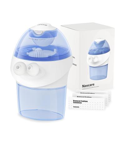 opove Nasal Irrigation System Sinus Rinse Kit with 1 Nose Cleaner & 15 Salt Packets Self-Cleaning & Automatic Waste Collection Rechargeable Sinus Rinse Bottle for Relieving Nasal Discomfort