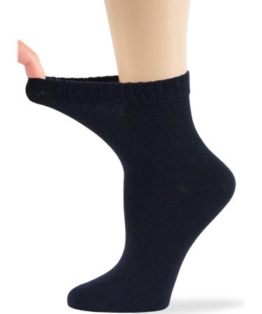 7BIGSTARS KINGDOM Women's Ankle Bamboo Diabetic Socks 4 Pack - Black/Grey/Blue/Beige - Size 5-9 - Soft & Comfortable - Buy Online on GoSupps.com