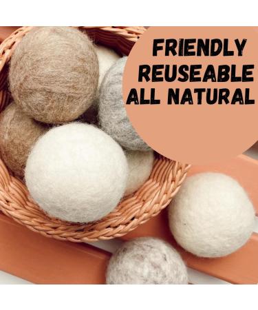 SEDLAV Wool Dryer Balls - Reusable Natural Fabric Softener & Wrinkle Reducer | Eco-Friendly Laundry Solution (4 Pack - Buy Online on GoSupps.com