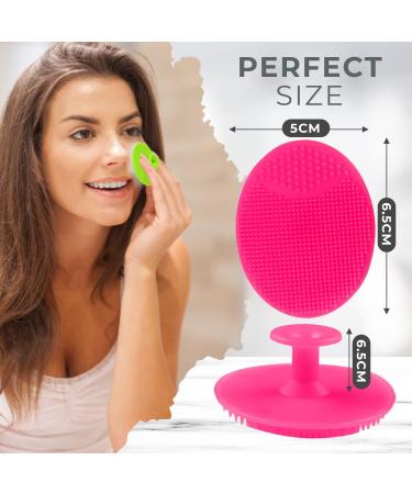 4 Pack Silicone Face Scrubbers - Exfoliating Facial Cleansing Brush Set for Women - Buy Online on GoSupps.com