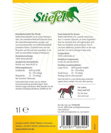 Stiefel Milk Thistle Oil 1 l - Buy Online on GoSupps.com