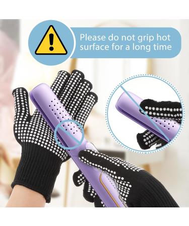 Comnico Heat-Resistant Gloves - 2 Pack Silicone Knobs for Hair Styling Curling Iron & Flat Iron - Professional Sublimation Gloves - Buy Online on GoSupps.com