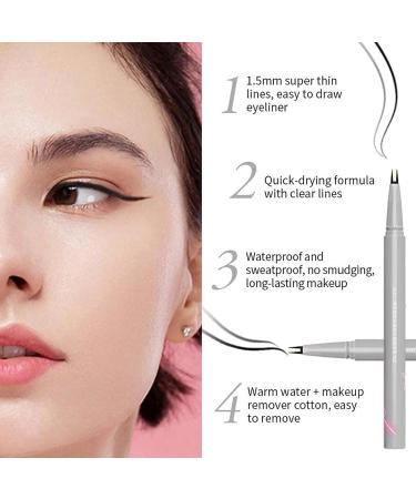 Liquid Eyeliner Eye Defining Applicator Waterproof Eye Enhancer | False Eyelash Tip Eyeliner with Double Claw Quick-Drying Eyeliner Pen Makeup Essentials - Buy Online on GoSupps.com