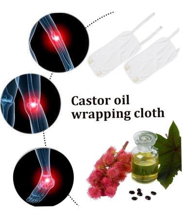 Rastor Oil Wraps 2pcs - Reusable Soft Castor Oil Wraps for Knees Elbows & Calves - 12x6in Leckposes Packing - Buy Online on GoSupps.com