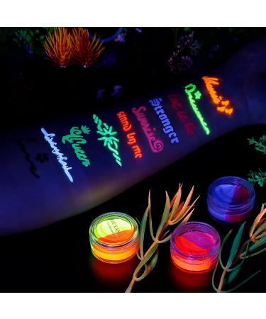 10 Color Water Activated UV Glow Neon Eyeliner Cake Paint for Costume Halloween Makeup - Buy Online on GoSupps.com