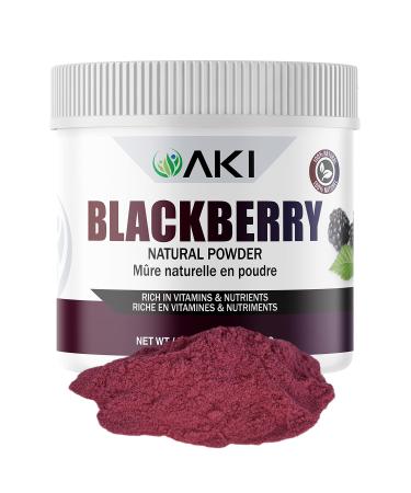 AKI Natural Blackberry Powder Superfood (5.29 Oz/150Gr), Rich in Antioxidant, Advanced & Vital Nutrients, Vitamin C, Sugar-Free, Vegan-friendly|Ideal for Baking, Flavoring, Smoothie, Yogurt, Popsicles, Sprinkle of Magenta