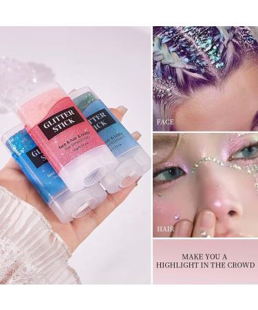  Clawrex Chunky Festival Glitter Body Pen Glitter Gel for Body Hair and Face (Purple) - Buy Online on GoSupps.com