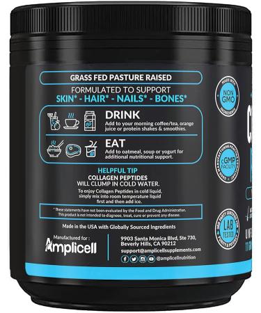 Multi Collagen Peptides Powder Hydrolyzed Type I & III Grass-Fed Bovine Collagen Unflavored Protein for Hair Skin Nails Joints & Mobility Keto Paleo 41 Servings Unflavored Powder 15.9 Ounce (Pack of 1) - Buy Online on GoSupps.com