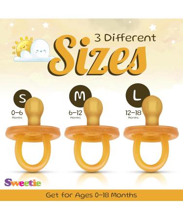 Buy Sweetie Natural Rubber Pacifier - Rounded 6-12 Months | 1 Piece for Comfort & Safety - Buy Online on GoSupps.com