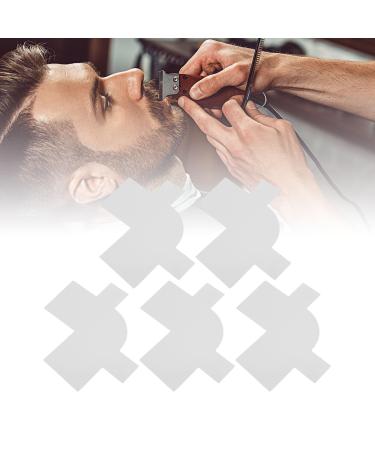 Sonew 5pcs Hairline Enhancement Card Hairline Line Up and Enhancement Applicator Tool for Hairline Barber and Use (White)