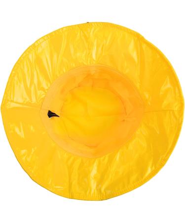 Yellow Wide-Brimmed Vinyl Rain Hat - Toutacoo 02 | Waterproof Headwear - Buy Online on GoSupps.com