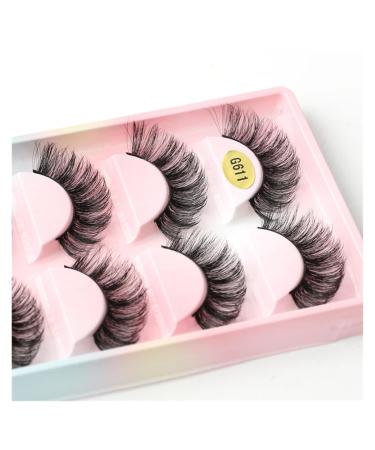 UAMOU 2/20/100 Boxes Mink Lashes Eyelashes 5 pairs Natural Curly Fake Eyelashes Thick Maquiagem Lash Extension Makeup Tools Cheerfully (Color : 5 pairs G611CS Size : 2 boxes)