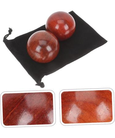 Lurrose 4-Piece Wooden Baoding Fitness Balls Set - Chinese Massage Tools for Finger Exercise & Health | 5cm Peanut Balls - Buy Online on GoSupps.com