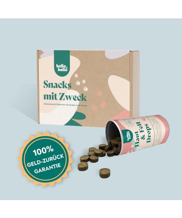 Hellobello Skin & Fur Drops for Dogs | 2 x 350g with Algae Oil Brewers Yeast & Biotin for Soft Shiny Fur & Healthy Skin - International Shipping Available - Buy Online on GoSupps.com