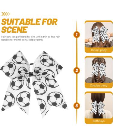 minkissy Elastic Ponytail Holder Soccer Hair Tie Soccer Hair Bow Tie Soccer Hair Accessory for Girl - Buy Online on GoSupps.com