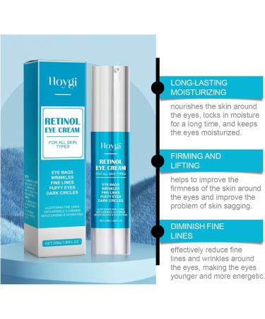 Eye Cream Retinol Eye Cream for Dark Circles Anti Aging Under Eye Cream Anti Wrinkle Moisturizing and Hydrating Reduces Fine Lines Under Eyes Dark Circles and Puffiness 50ml - Buy Online on GoSupps.com