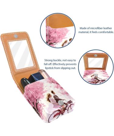 Travel Lipstick Organizer Case | Portable Makeup Bag with Mirror for Valentine's Day - Heart Love You - Buy Online on GoSupps.com