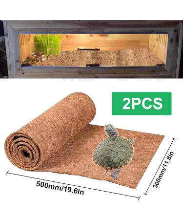 Midyrrg 2 Rolls Reptile Carpet Coconut Fiber Bearded Dragon Substrates Snake Tortoise Bedding Matting Tortoise Substrate Pet Terrarium Liner for Reptiles Lizards Anoles Turtles (50x30cm) - Buy Online on GoSupps.com