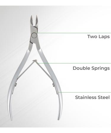 NGHIA Cuticle Nipper D-07 JAW 12 | Stainless Steel Durable & Sharp | Ergonomic Design for Salons & Home Use | Grey Plated - Buy Online on GoSupps.com