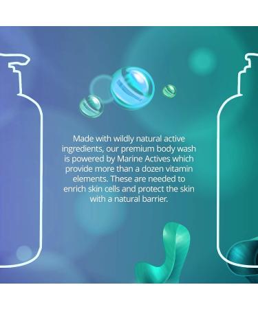 Sea Kind Glow Wash - Ocean Breeze Scent, 16 Fl Oz, All-Natural & Moisturizing Vegan Wash for Women, Men, and Kids - Buy Online on GoSupps.com