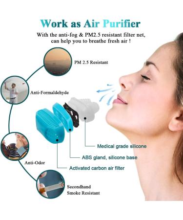 2 in 1 Nasal Vents Clip for Snoring - Anti-Snoring Device for Men and Women - CPAP Users - Blue - Buy Online on GoSupps.com
